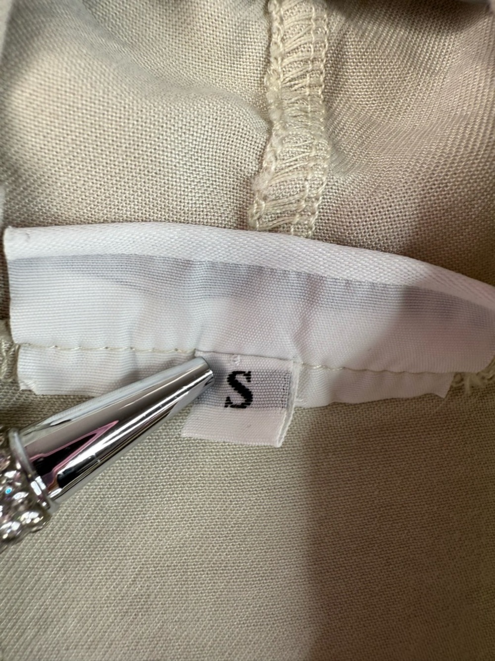 bryn Walker long sleeve cardigan Cream Ruffled Open-Front Draped Cardigan - Picture 12 of 15